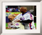 Yogi Berra & Darryl Strawberry Final Game at Shea Stadium 2008 Framed Photographic Print