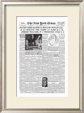 New York Times, October 5, 1957: Soviet Fires Satellite into Space Framed Giclee Print