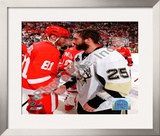Maxime Talbot & Marian Hossa Game 7 of the 2008-09 NHL Stanley Cup Finals Framed Photographic Print