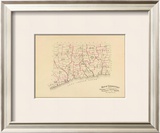 Connecticut: Senatorial districts, c.1893 Framed Giclee Print