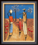 La Famille et l'Arbre Bleu Prints by Michel Rauscher