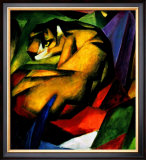 The Tiger Framed Giclee Print by Franz Marc