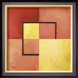 Four Squares with Lines Print by Peggy Garr