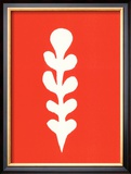Palme Blanche Sur Fond Rouge, c.1947 Art by Henri Matisse