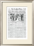 New York Times, February 21, 1962: Glenn Orbits Earth Three Times Framed Giclee Print