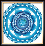 Water Spiral Framed Giclee Print by Jozef Smit