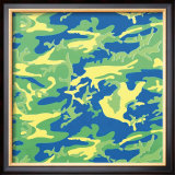 Camouflage, c.1987 (green, blue, yellow) Posters by Andy Warhol