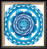 Water Spiral Framed Giclee Print by Jozef Smit