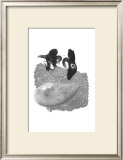 Two Human and a Balloon Prints by Ryuichirou Motomura