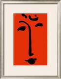 Visage Sure Fond Rouge Prints by Henri Matisse