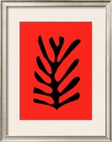 Feuille Noire Sur Fond Rouge, c.1947 Posters by Henri Matisse