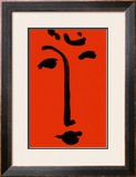 Visage Sure Fond Rouge Prints by Henri Matisse