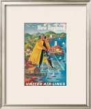 United Airlines, New England Framed Giclee Print by Joseph Feher