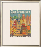 United Airlines: San Francisco, c.1950 Framed Giclee Print by Stan Galli