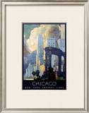 New York Central Lines, Chicago Framed Giclee Print by Leslie Ragan