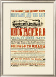 Union Pacific, Chicago to Montana Framed Giclee Print