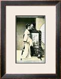 Two Japanese Geisha in Council Framed Giclee Print