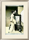 Two Japanese Geisha in Council Framed Giclee Print