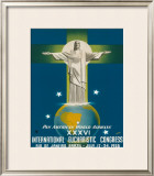 International Eucharistic Congress, Rio de Janeiro, Brazil, c.1955 Framed Giclee Print by La Motta 