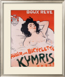 Bicyclette Kymris, Doux Reve Framed Giclee Print by Jules-Alexandre Grün