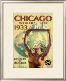 World's Fair, Chicago, c.1933 Impressão giclée emoldurada por Hernando Villa World's Fair, Chicago, c.1933 Impressão giclée emoldurada por Hernando Villa