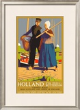 Holland Via Hull-Rotterdam, LNER Poster, 1923-1947 Framed Giclee Print by Templeton 