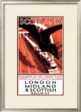 Scotland, Straight as the Crow Flies Framed Giclee Print by Norman Howard