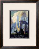 New York Central Lines, Chicago Framed Giclee Print by Leslie Ragan