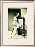 Two Japanese Geisha in Council Framed Giclee Print