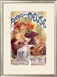 Bieres de la Meuse Framed Giclee Print by Alphonse Mucha