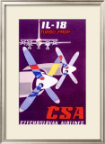 CSA Czech Il 18 Turbo Prop Airline Framed Giclee Print