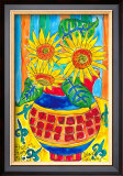 Sunflower Floral Surprise Prints by Deborah Cavenaugh