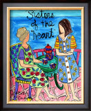 Sisters Tea Seaside Print by Deborah Cavenaugh