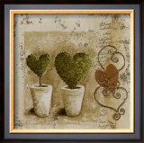 Topiaires Coeur et Pots Posters by Véronique Didier-Laurent