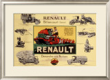 Renault Tractor Farm Equipment Framed Giclee Print