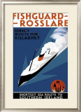 Fishguard-Rosslare, artwork for GWR, 1932 Framed Giclee Print