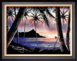 Sunrise over Diamond Head Framed Giclee Print by Hale Pua Studio 