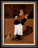 Violinist with Champagne Poster by Guy Buffet