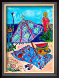Picnic at the Beach Print by Deborah Cavenaugh