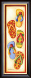 Red Flip Flop Group Posters by Kathy Middlebrook