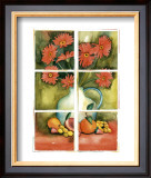 Red Daisies at the Window Posters by Sonia P.