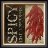 Spicy Chili Peppers Prints by Jennifer Pugh
