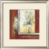 Vase Blanc aux Bambous Prints by Annie Manero