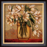 White Autumn Magnolias Prints by Shelly Bartek
