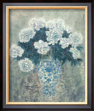 White Peonies Prints by Cai Xiaoli