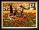 Raking Leaves Prints by Mary G. Smith