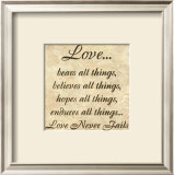 Words to Live By: Love Bears All Poster by Debbie DeWitt
