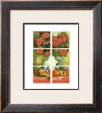 Red Daisies at the Window Posters by Sonia P.