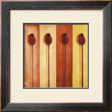 Four Red Tulips Prints by Peggy Garr
