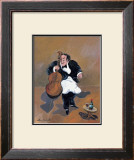 Cellist with Red Wine Poster by Guy Buffet